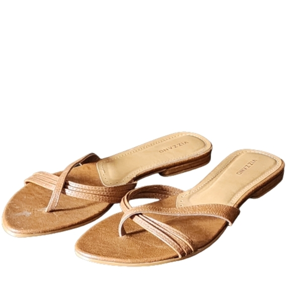 Vizzano slide flat sandal color brown size 9 - Picture 1 of 5